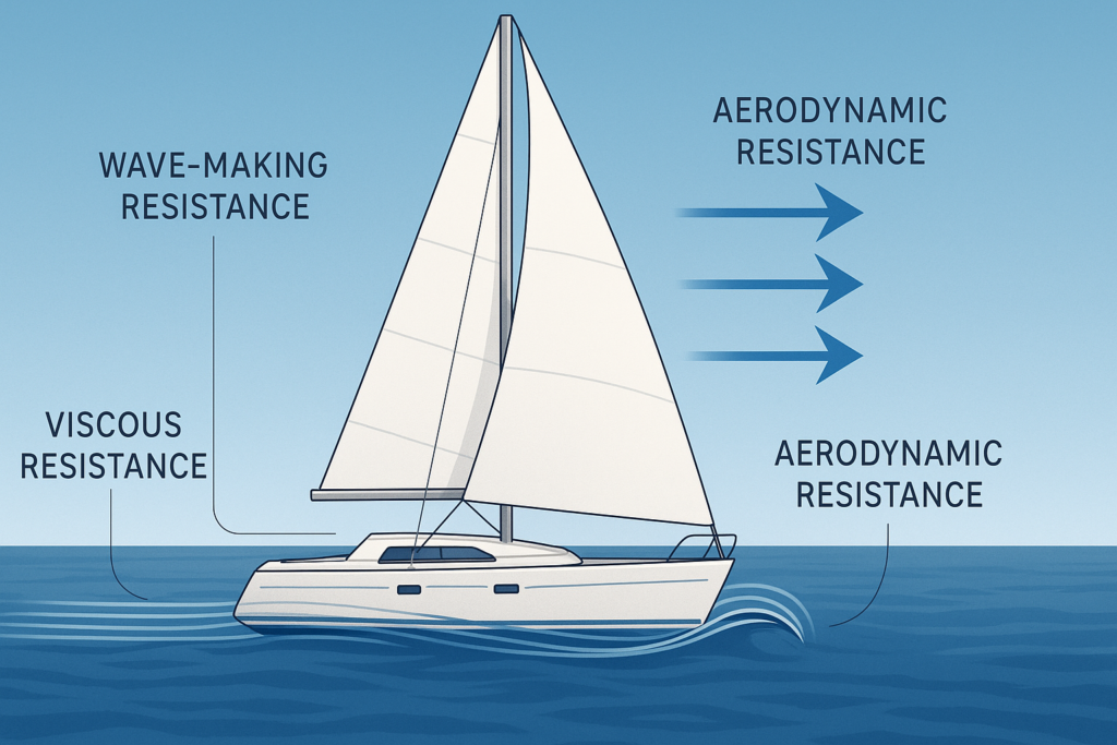 resistencia al avance de un velero