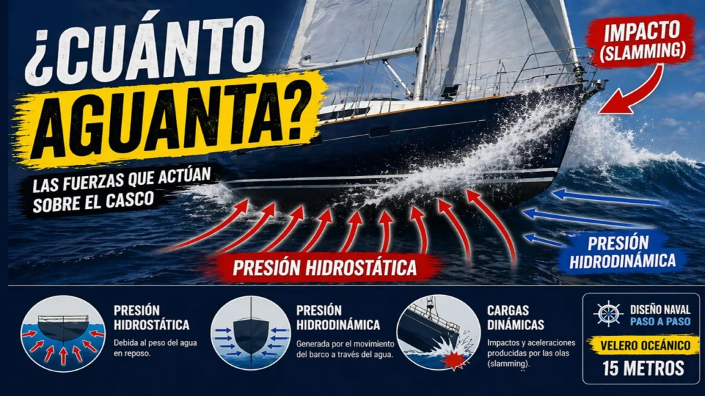 fuerzas sobre el casco de un velero