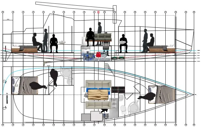 Diseñando los interiores de nuestro velero oceánico: comodidad, seguridad y vida a bordo 3 Diseñando los interiores de nuestro velero oceánico: comodidad, seguridad y vida a bordo interiores del velero oceánico